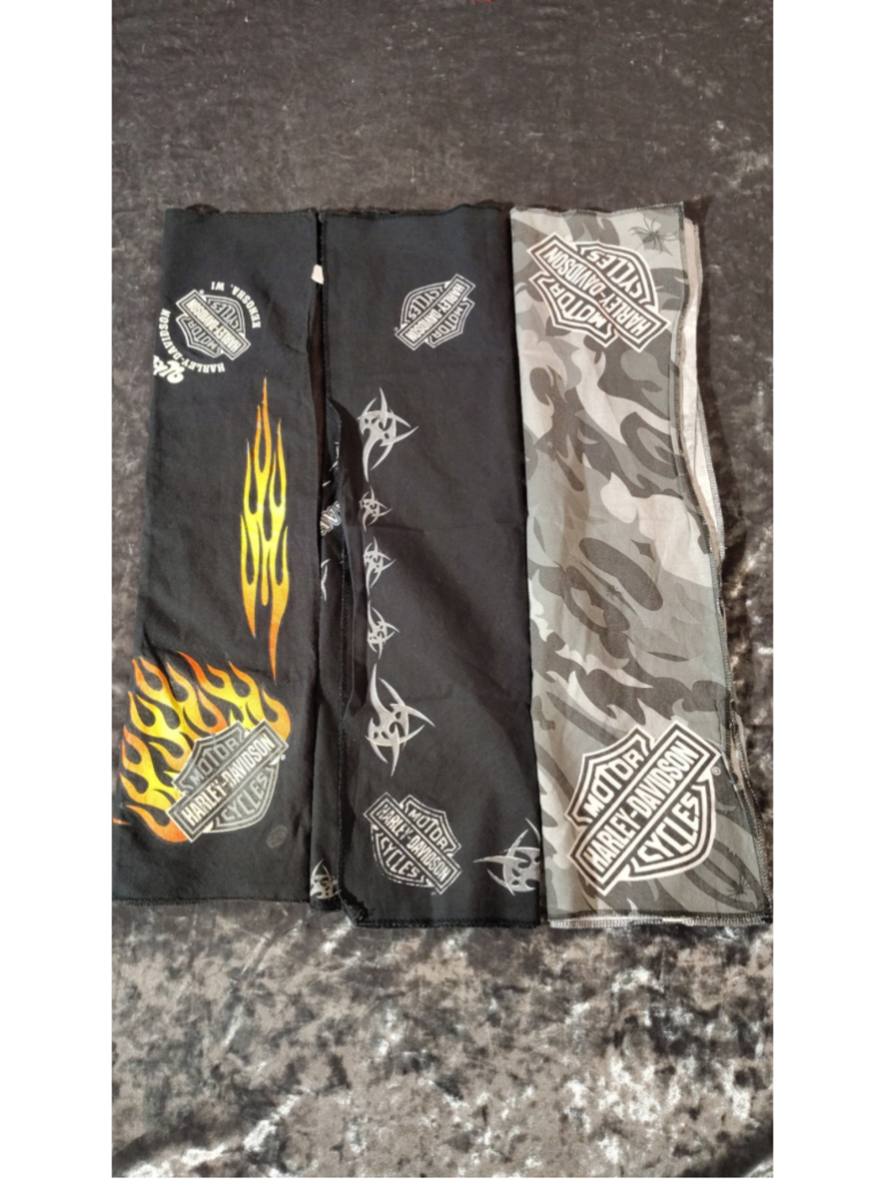 Men's Harley-Davidson Bandana Set One Size Black Grey